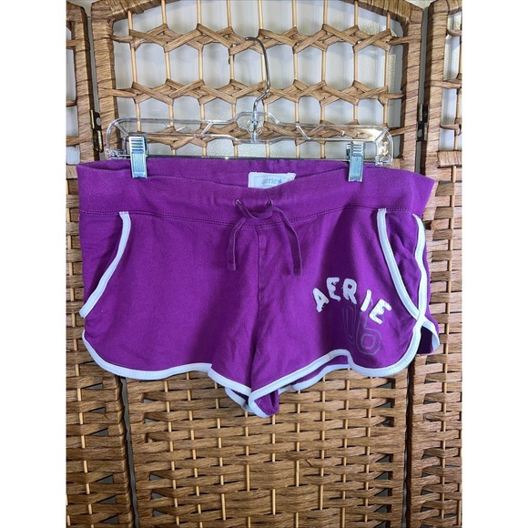 aerie Pants - Vintage Aerie Juniors Size Lg Sweat Athletic Shortie Purple Shorts